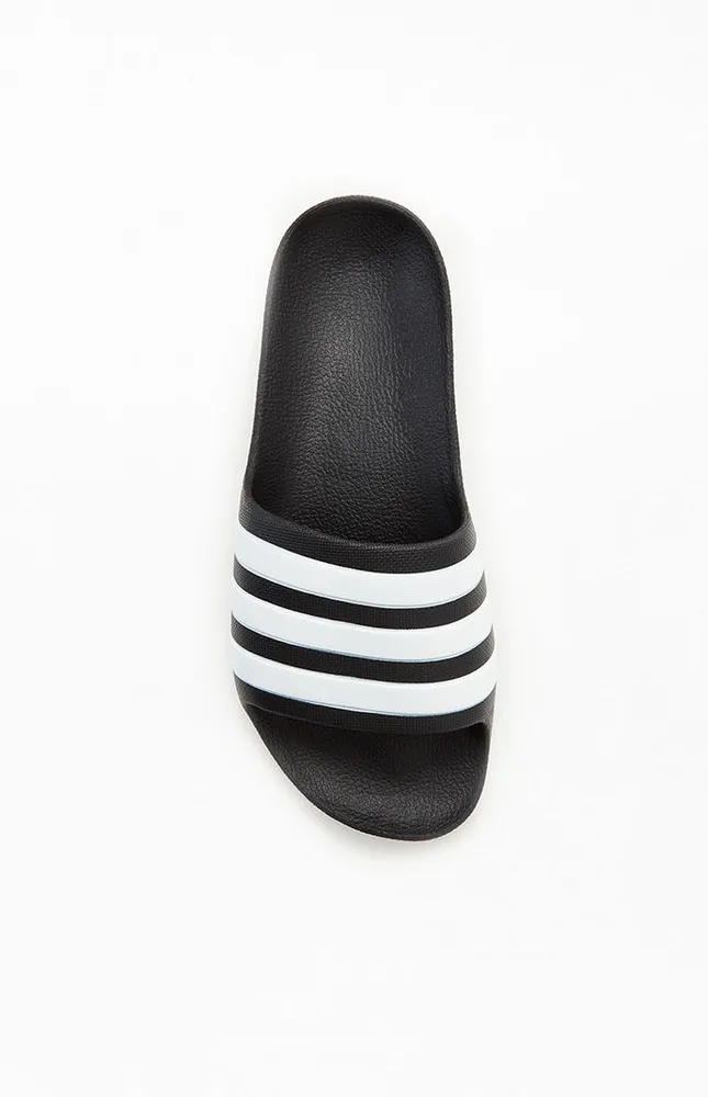 adidas Kids Black Adilette Aqua Slide Sandals