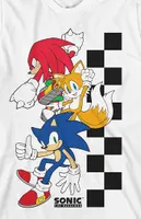 Kids Checkered Sonic The Hedgehog T-Shirt