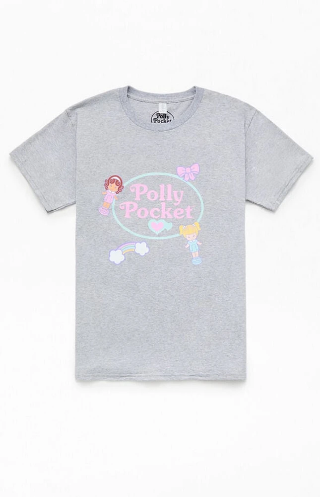 Kids Polly Pocket Gray Logo T-Shirt