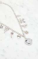 LA Hearts Heart Watch Charm Necklace