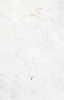 LA Hearts P Initial 14K Gold Plated Necklace