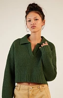 LA Hearts Gabriela Waffle Knit Collared Sweater