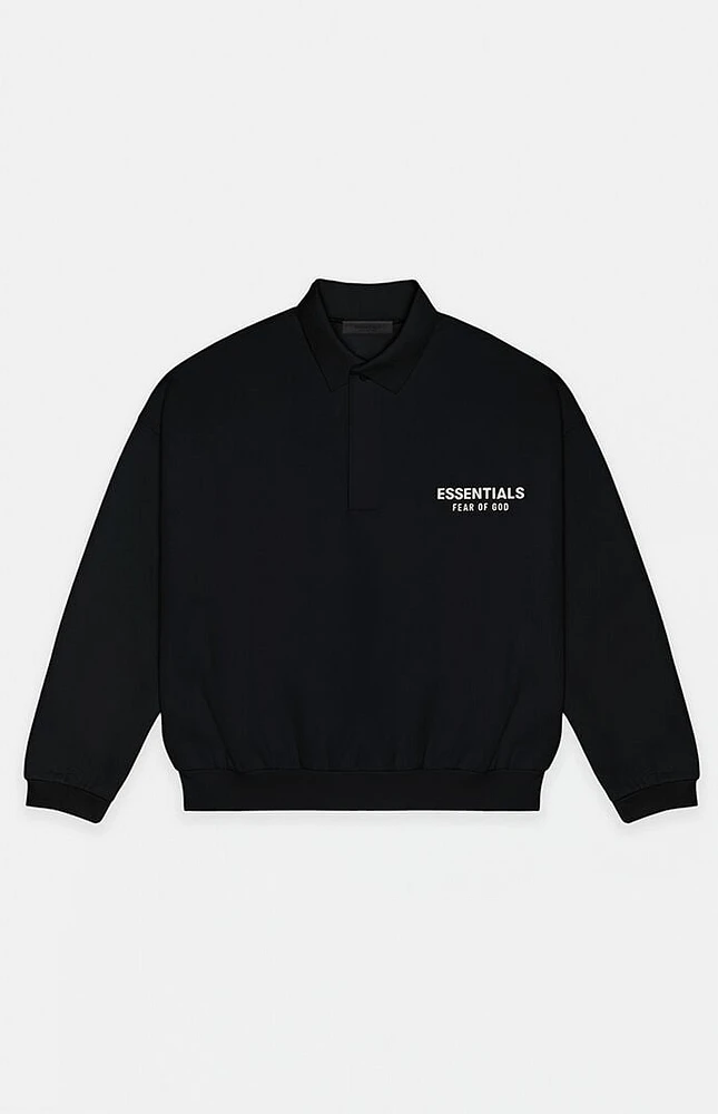 Fear of God Essentials Black Fleece Polo Sweatshirt