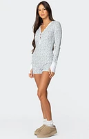 Edikted Meadow Printed Waffle Romper