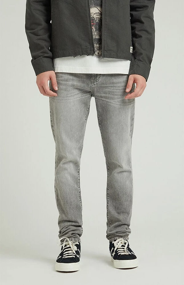 Pacsun Stacked Skinny Gray Jeans