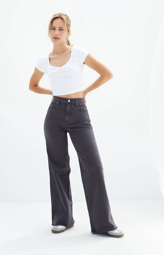 PacSun Nora Stretch Black Wide Leg Jeans