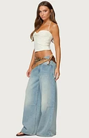 Edikted Zoee Twisted Textured Halter Top