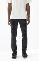 PacSun Stacked Skinny Black Destroyed Jeans