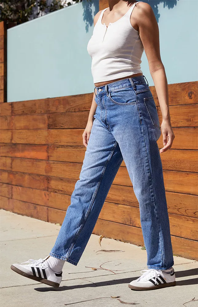 Light Blue Straight Leg Jeans