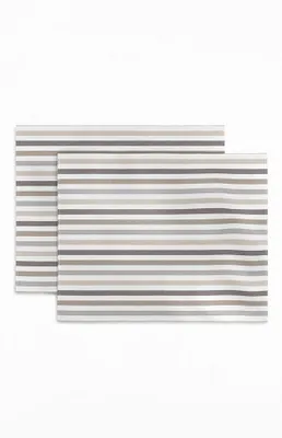 4 Pack Beige Striped Placemats