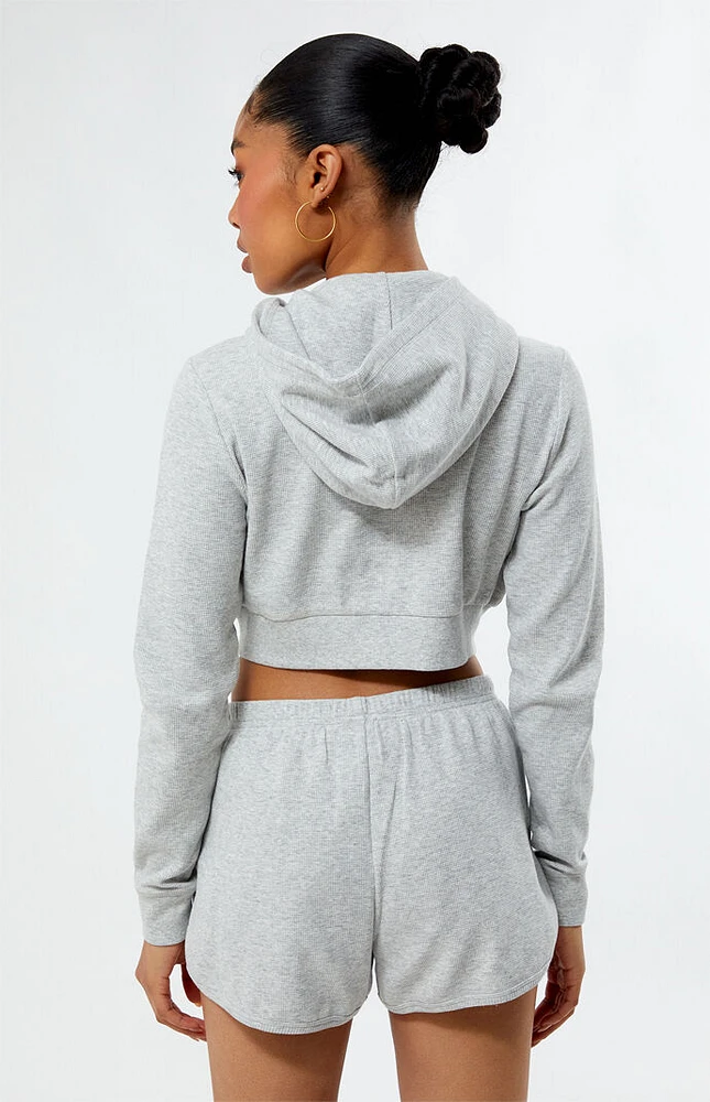 PacSun Pacific Sunwear Ultra Cropped Zip Up Hoodie