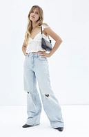 PacSun Jessie Light Indigo High Waisted Baggy Jeans