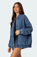 Edikted Sophie Oversized Washed Denim Coat