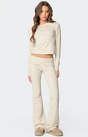 Edikted Kaeli Stripey Flared Leggings