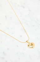 LA Hearts 14K Gold Plated Heart Necklace