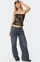 Edikted Lacey Camo Tube Top