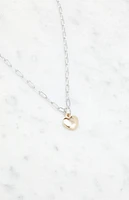 LA Hearts Two Tone Heart Chain Necklace