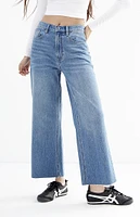 PacSun Nora Stretch Dark Indigo Cropped Wide Leg Jeans