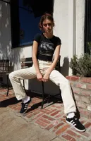 John Galt White Corduroy Straight Leg Pants