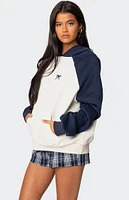 Edikted Raglan Bow Oversized Hoodie