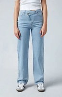 PacSun Light Blue Asymmetrical '90s Boyfriend Jeans