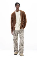 PacSun Brown Floral Baggy Carpenter Jeans