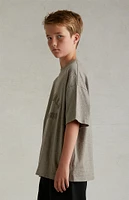 Kids Fear of God Essentials Heather Grey T-Shirt