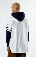 47 Brand New York Yankees '47 White Pinstripe Double Header Pullover Hoodie