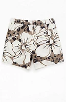 Duvin Design Hibiscus Leopard 4.5" Swim Trunks