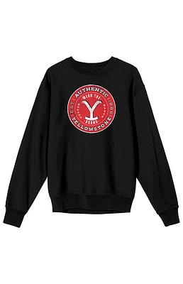 Yellowstone Red Circle Logo Crew Neck Sweatshirt