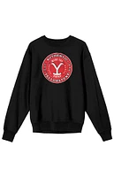 Yellowstone Red Circle Logo Crew Neck Sweatshirt