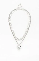 LA Hearts Heart Chain Layered Necklace