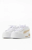 Puma Women's Beige Mayze Crashed Sneakers