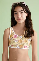 PacSun Kids Hibiscus Cropped Bikini Top & Low Waisted Bottom Set