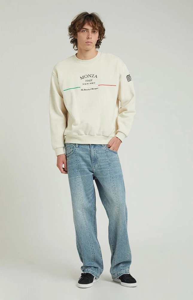 Pacsun Medium Indigo Pieced Baggy Jeans