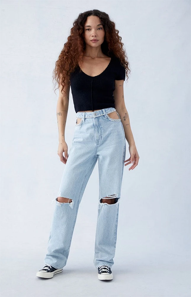 Eco Rhinestone '90s Boyfriend Jeans