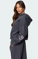 Edikted Bonney Bow Detail Hoodie