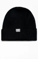 Recycled Black Fashioned Fold Beanie