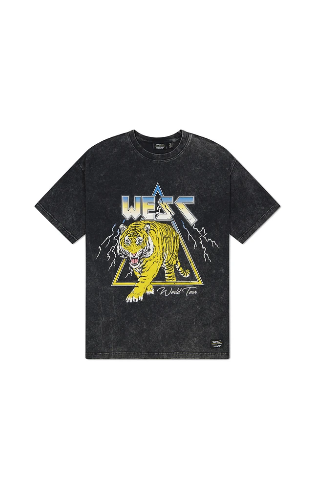 WeSC America Inc Mason Vintage Tiger Enzyme Washed T-Shirt