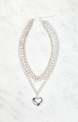 Chain Layer Heart Necklace