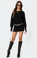 Edikted Eve Off Shoulder Knit Mini Dress