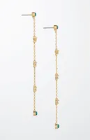 Ettika Green Kyocera Opal Earrings