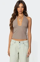 Edikted Mila Plunge Neck Halter Top