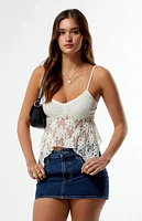 Your Favorite Isolde Lace Sharkbite Tank Top