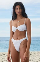 PacSun Eco White Lucia Scrunch Underwire Balconette Bikini Top