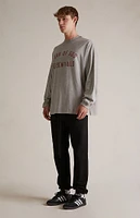 Fear of God Essentials Dark Heather Oatmeal Long Sleeve T-Shirt