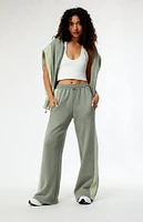 Paneled Wide Leg Sweatpants