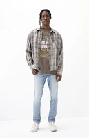 PacSun Stacked Skinny Light Indigo Jeans