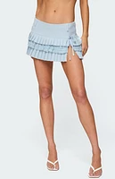 Edikted Yaz Layered Pleated Mini Skort