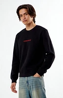Guess Jeans Black Embroidered Crew Neck Sweatshirt